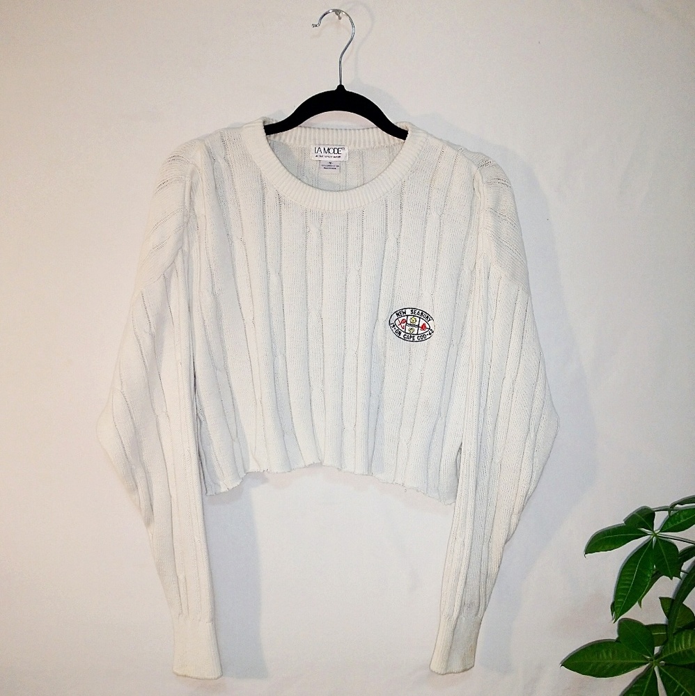 Cropped Cape Cod logo sweater